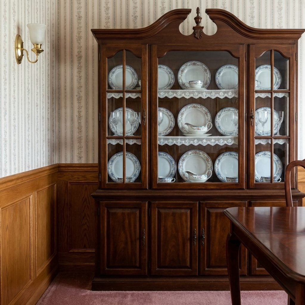 The Glass-Front China Cabinet Displaying Dishes That Never Touched Food