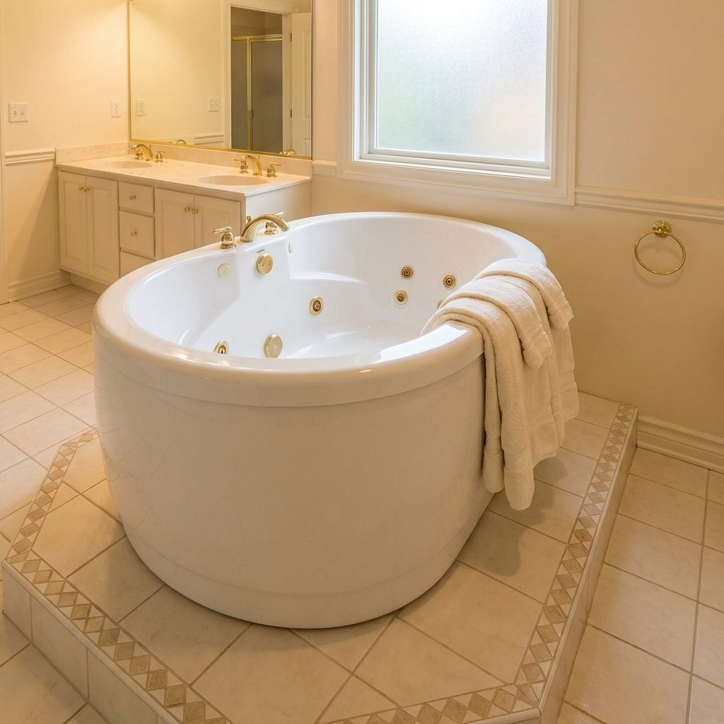 The Jetted Whirlpool Tub That Was the Entire Point of the Bathroom