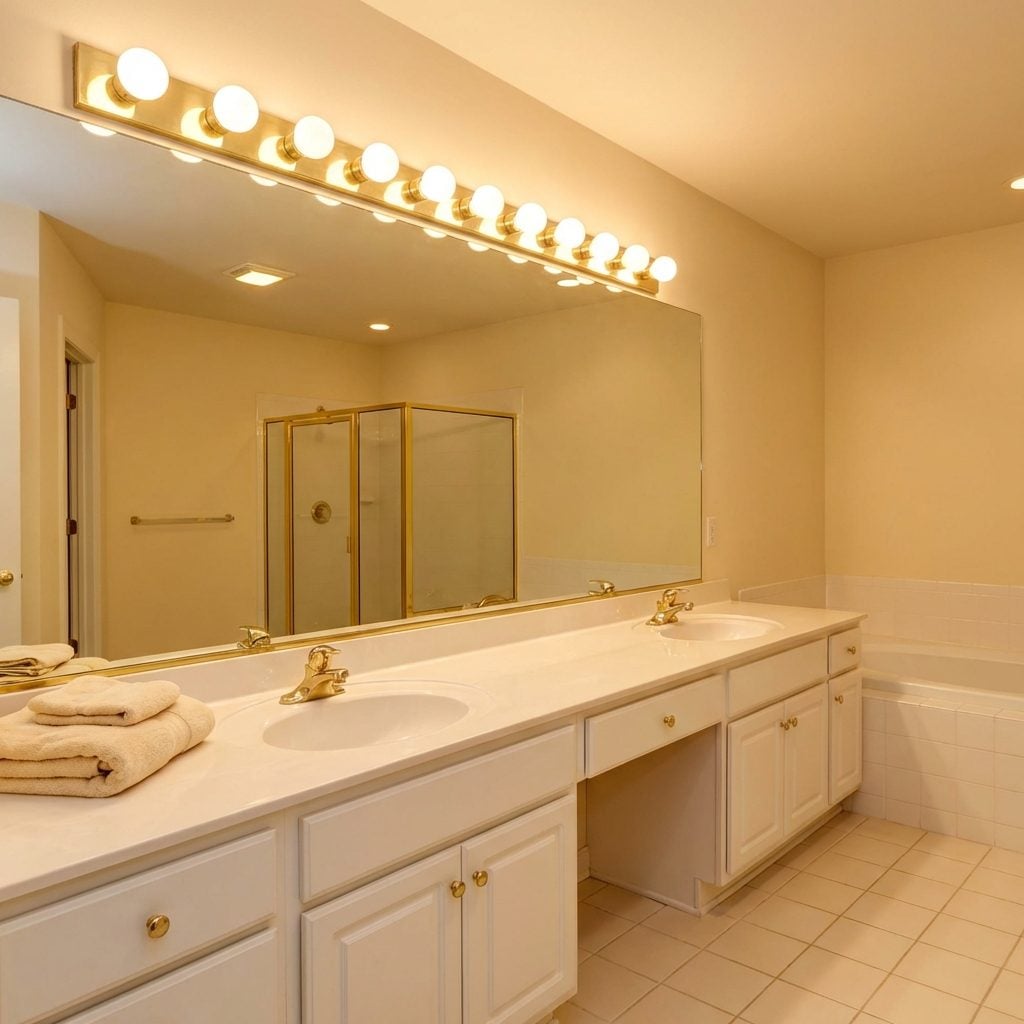 The Wall-to-Wall Vanity Mirror That Made the Room Feel Twice as Big