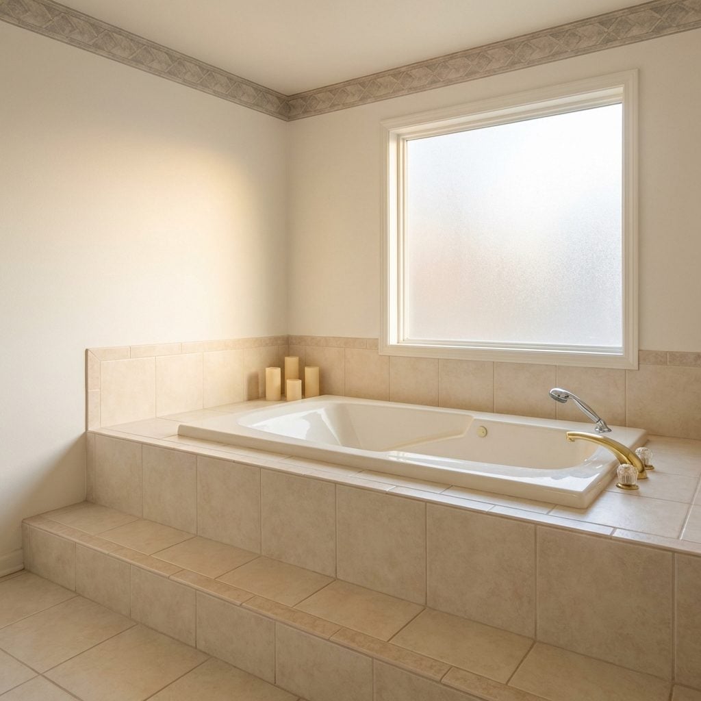 The Sunken Bathtub Set Into a Raised Tile Deck