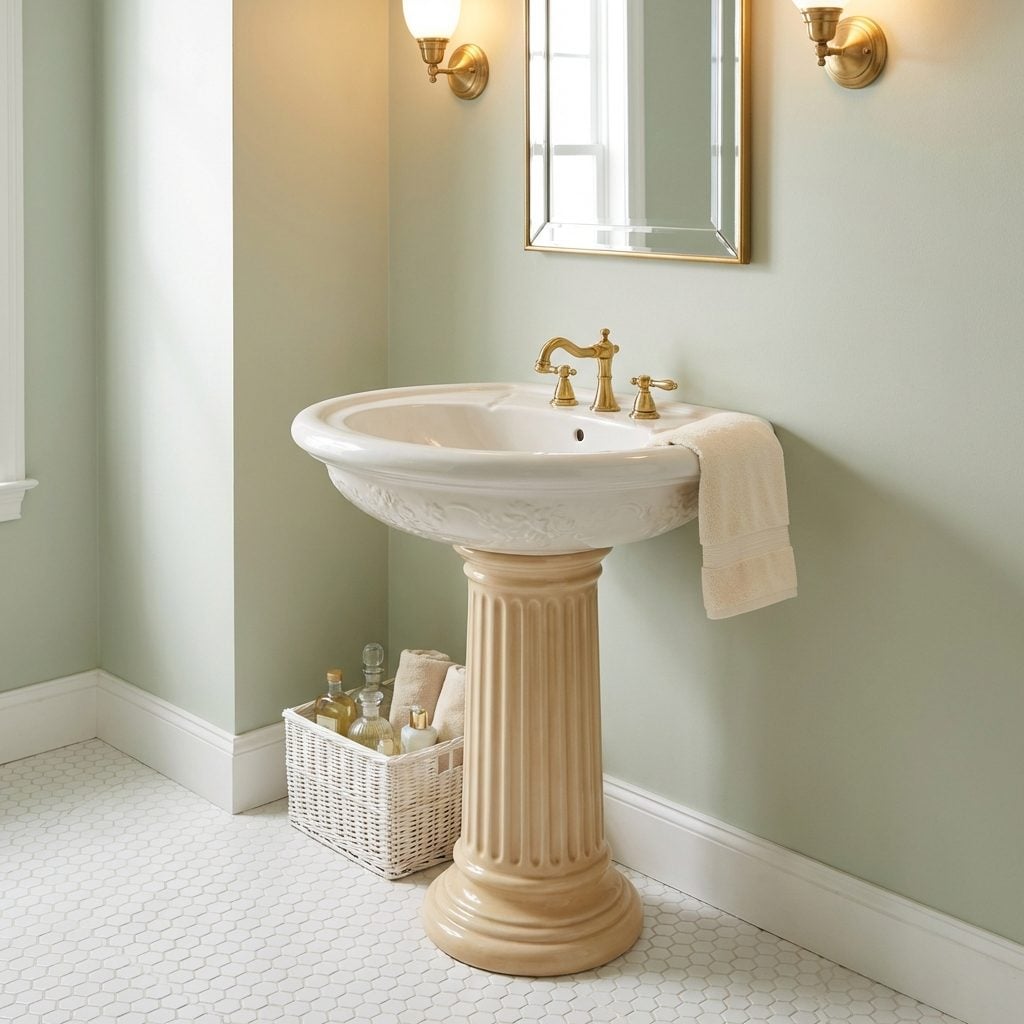 The Pedestal Sink with an Ornate Column Base That Meant Business