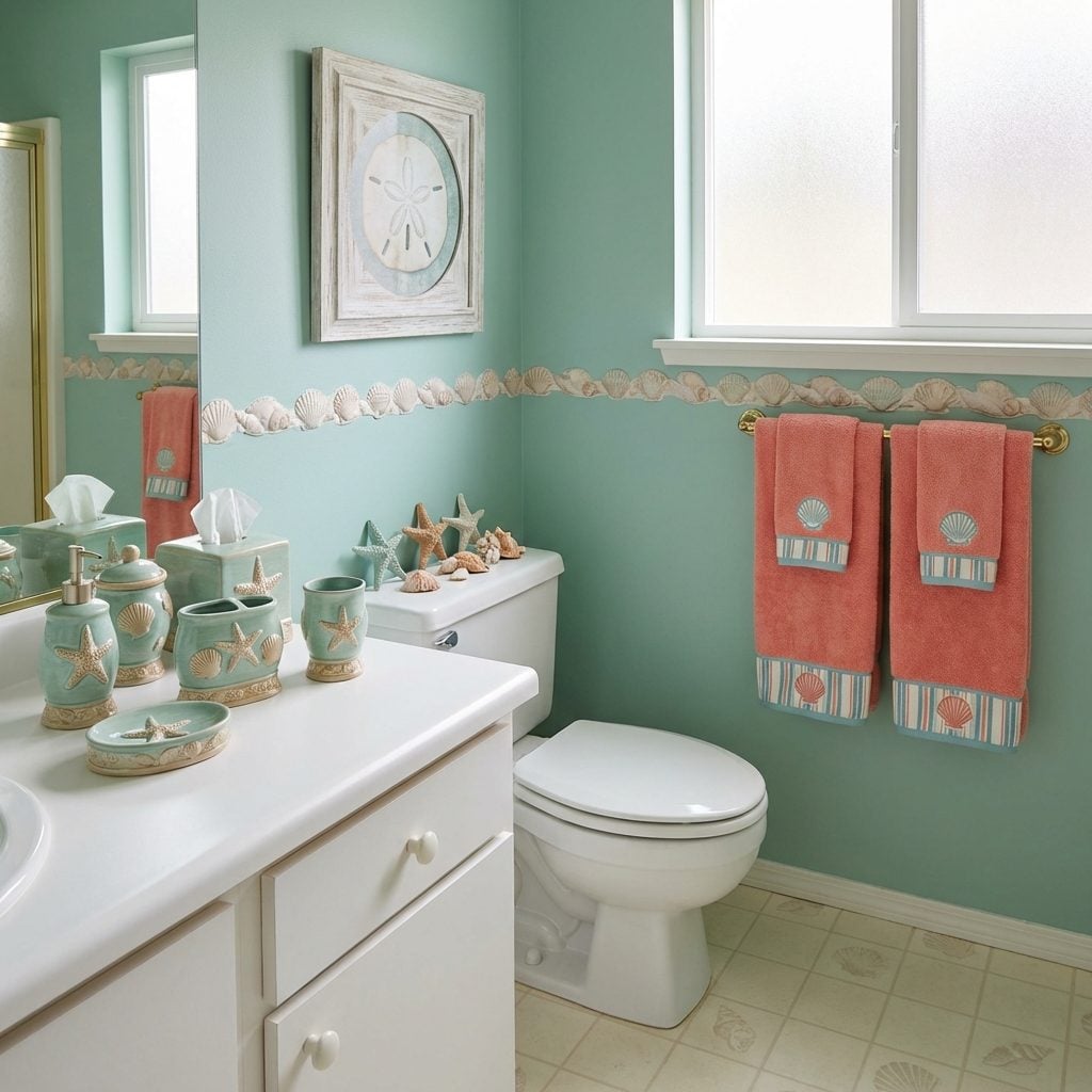 The Seashell and Starfish Motif That Colonized Every Surface of the Bathroom