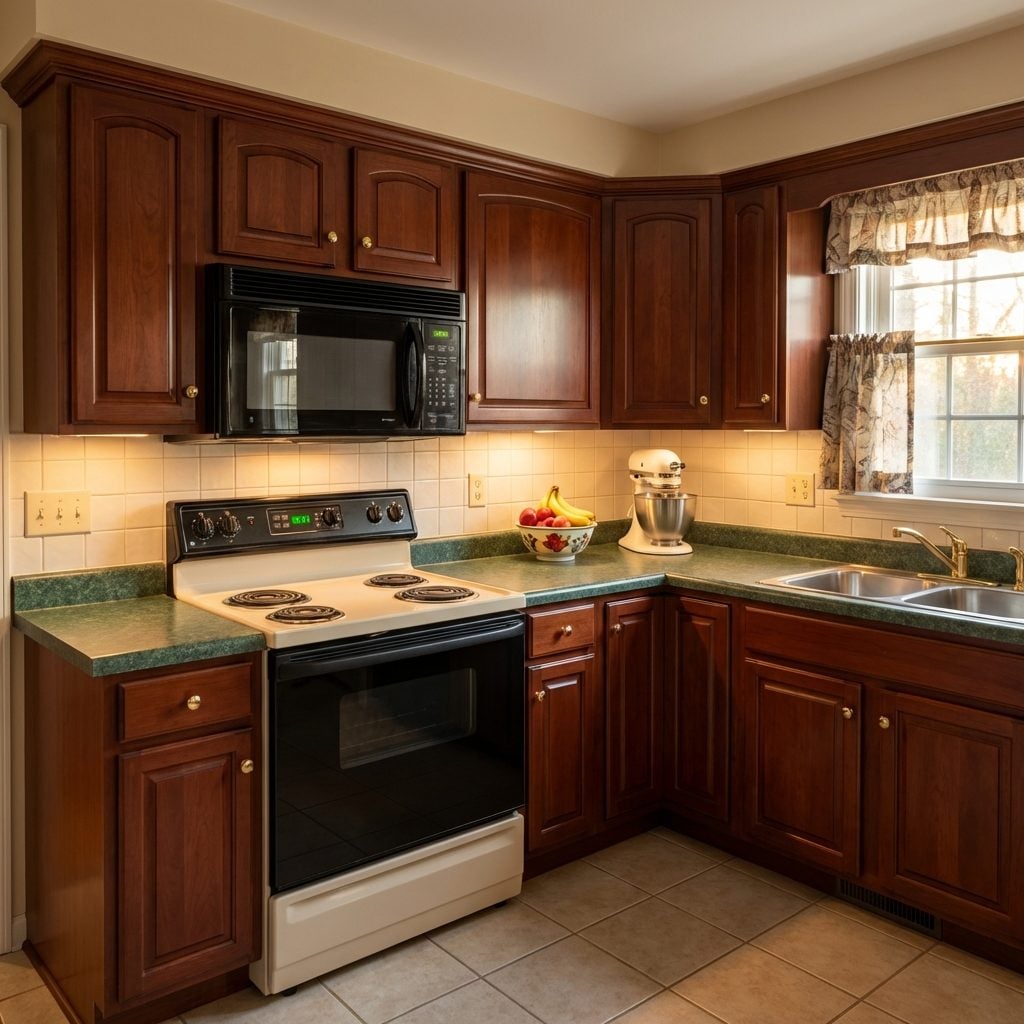 The Built-In Microwave Mounted Above the Range