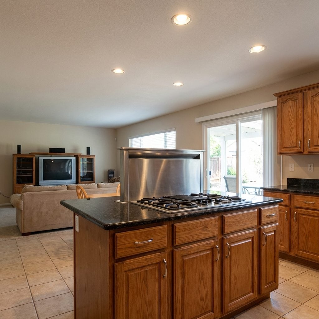 Downdraft Ventilation That Disappeared Into the Cooktop