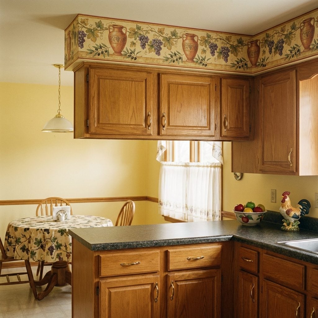 The Wallpaper Border That Turned Every Kitchen Into a Tuscan Vineyard