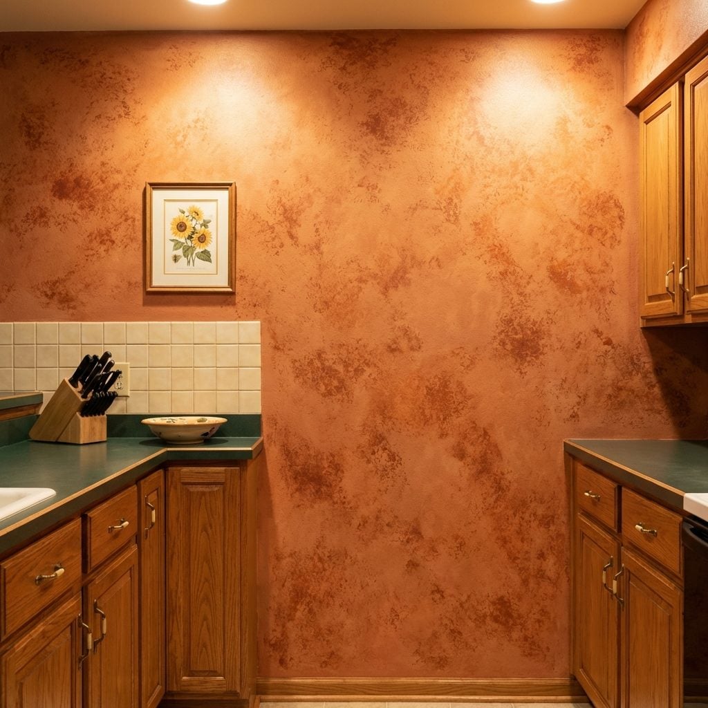 Faux Finish Walls Done in Sponging or Ragging That Made Your Kitchen Look Vaguely Ancient