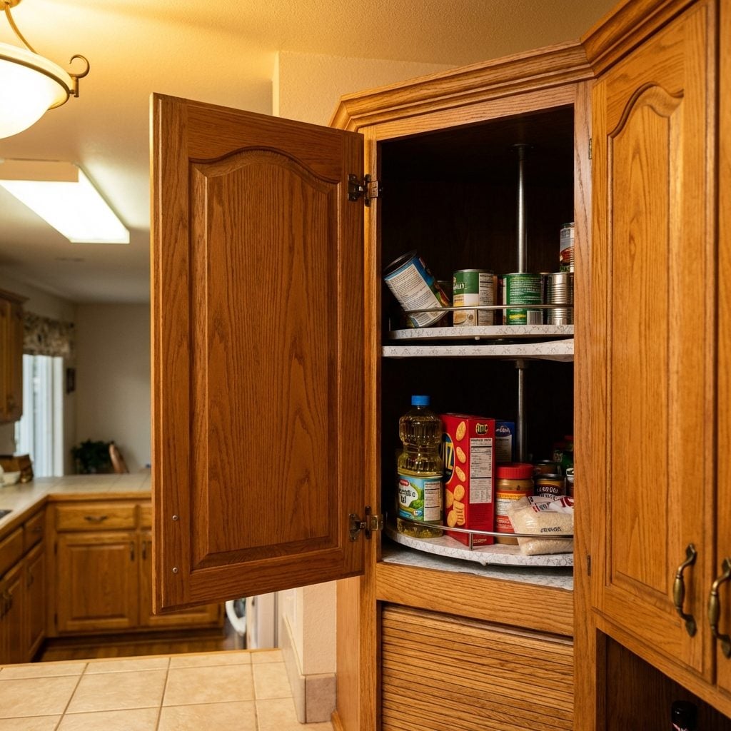 The Lazy Susan Corner Cabinet That Held Everything and Surrendered Nothing Willingly