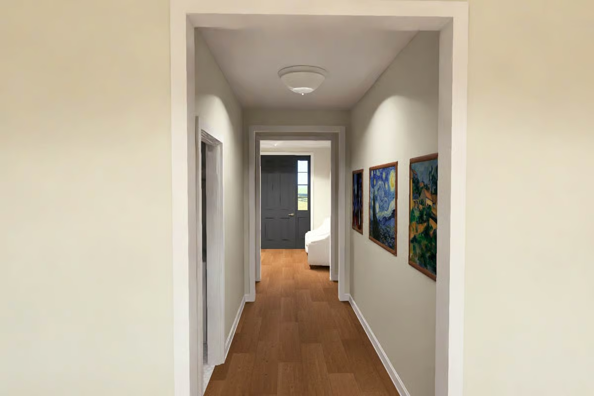 Framed Art Turns a Simple Hallway Into Something Worth Walking Through