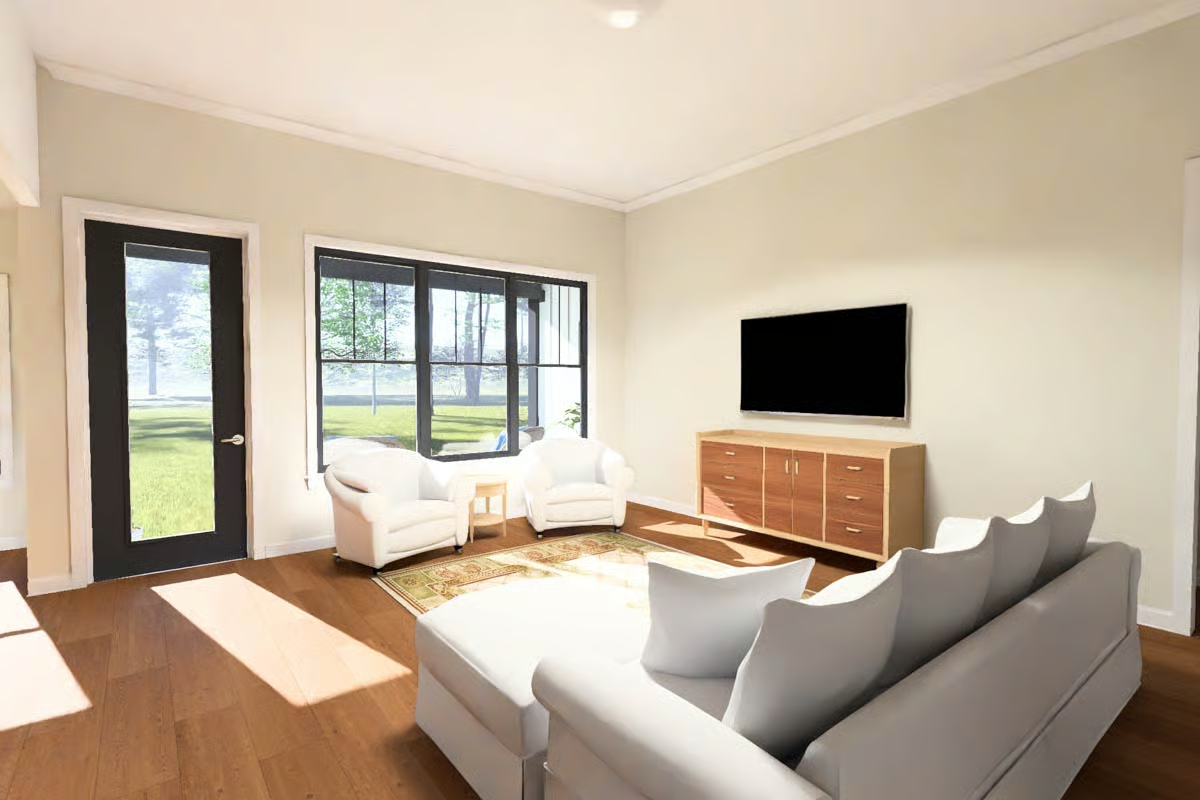 Warm Wood Floors and Two Club Chairs That Actually Invite You to Sit