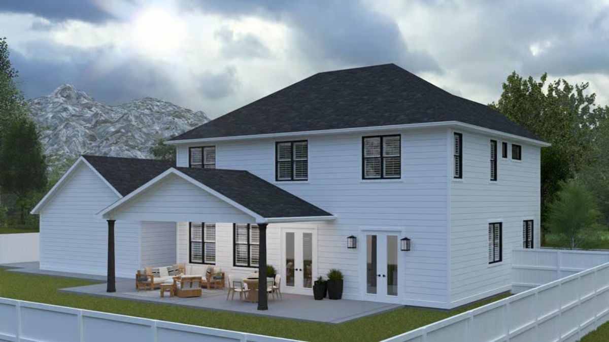 Covered Patio Living Where Mountain Views Do the Work