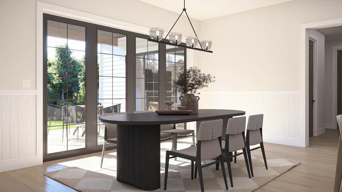 Fluted Pedestal Table Anchors a Dining Room Built for Natural Light