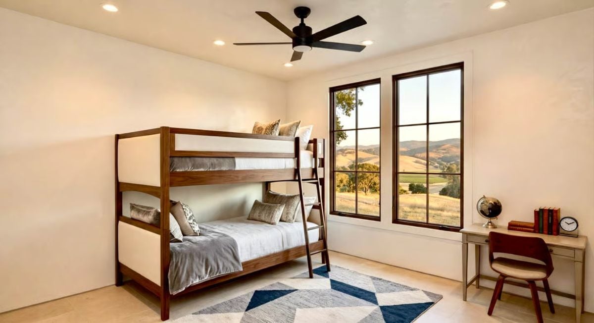 Bunk Beds, Rolling Hills, and a Walnut Frame Built for Two