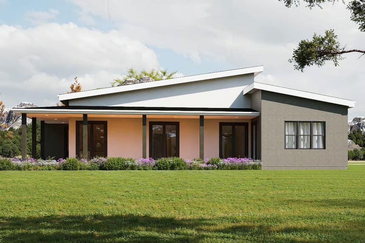 Wraparound Porch Anchors This Modern Rural Build
