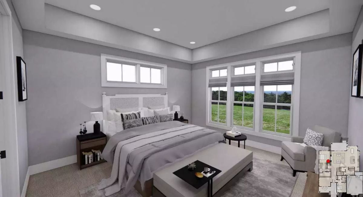 Tray Ceiling, Wraparound Windows, and a Bedroom That Earns Its Square Footage