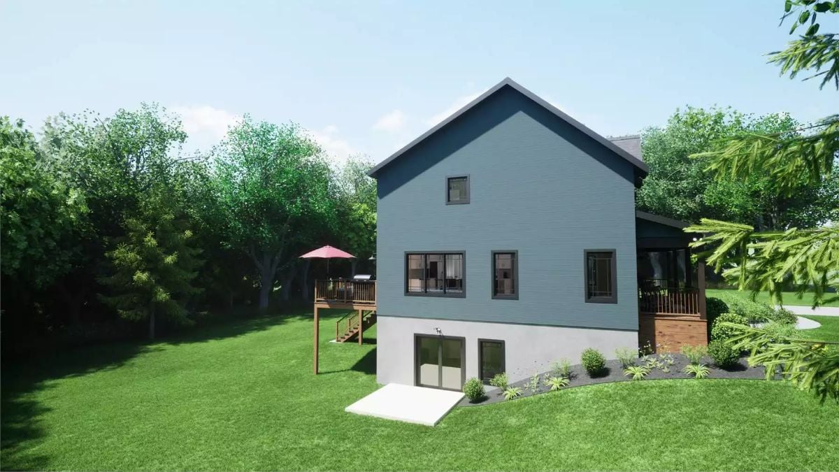 Sloped Lot, Solved: How the Rear Elevation Handles a Tricky Grade