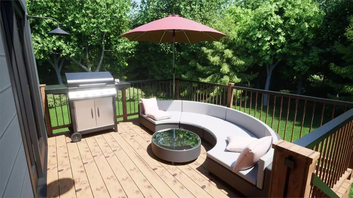 Curved Sectional on a Deck That Knows Exactly What It's Doing