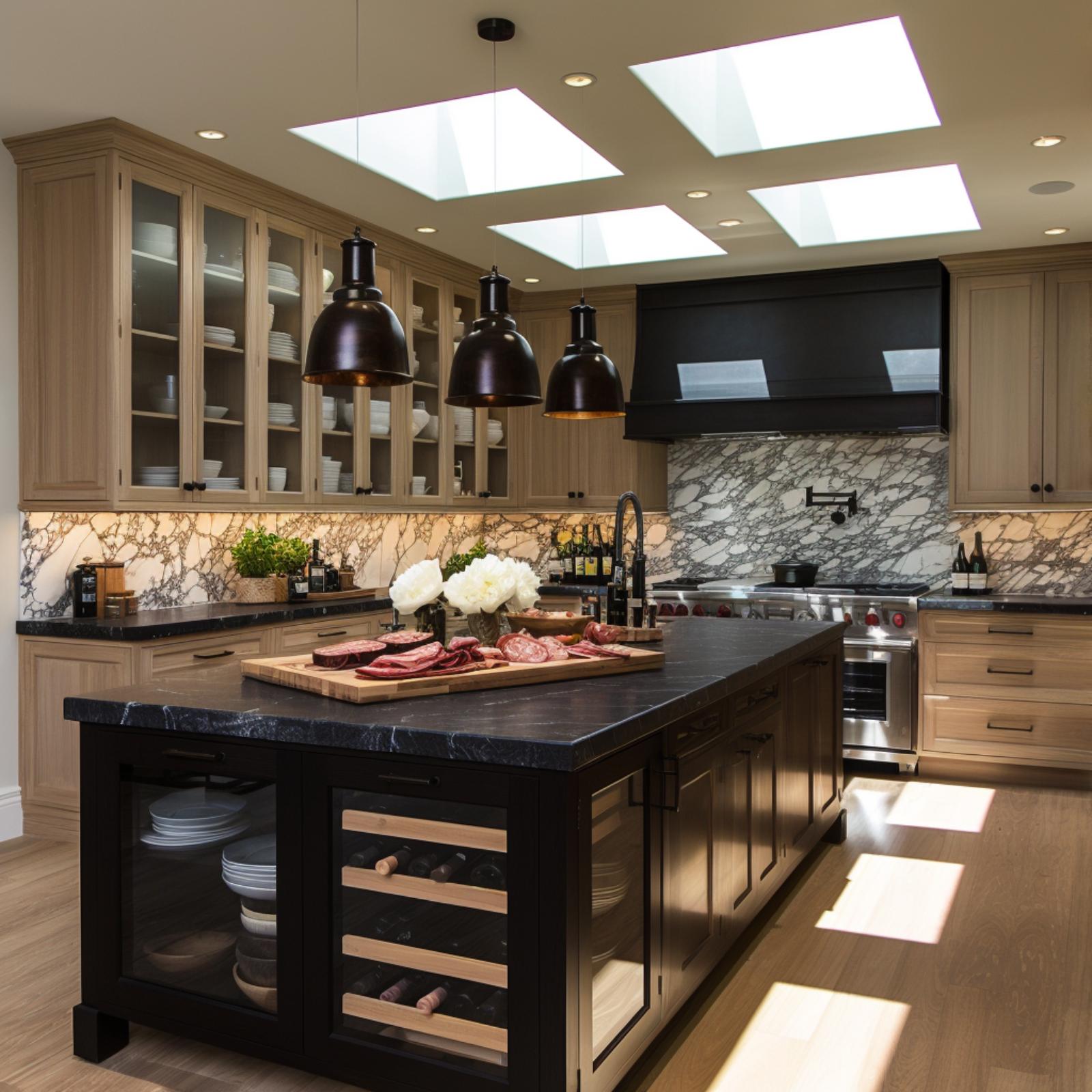 Skylights, Soapstone, and a Wine Fridge Built Right Into the Island