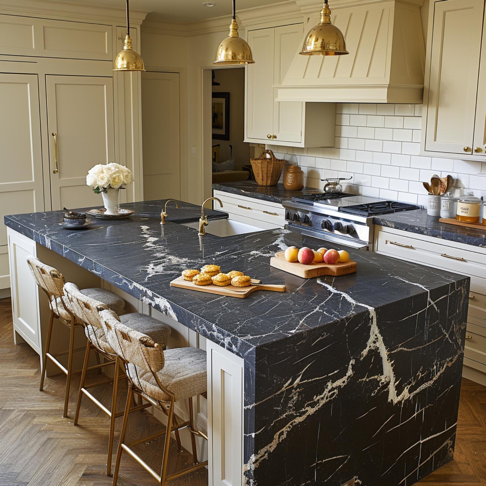 Soapstone Island, Brass Pendants, and Zero Desire to Play It Safe