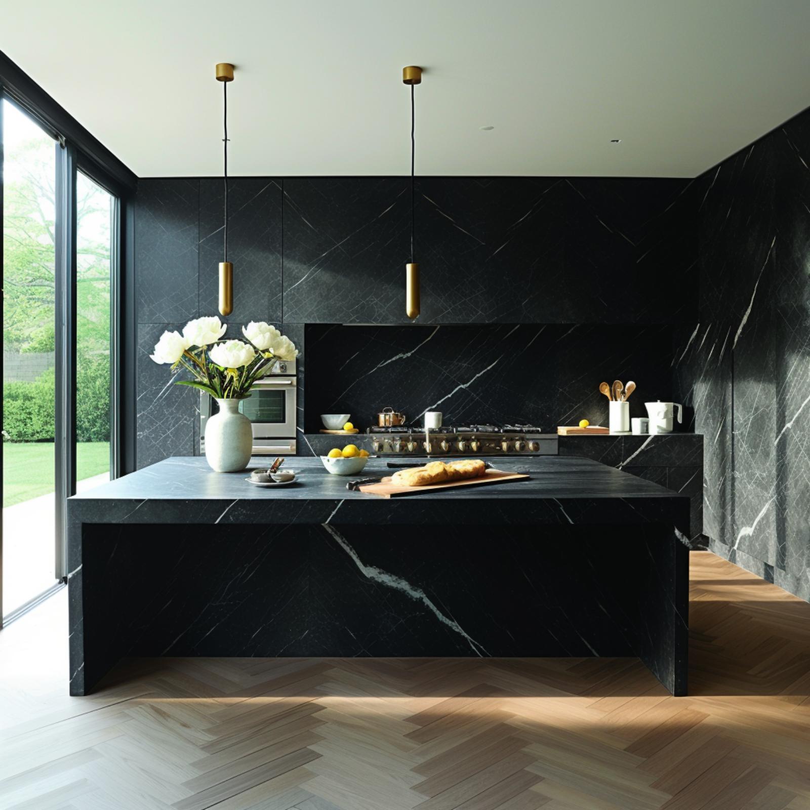 Nero Marquina Wraps Every Wall, Then the Island Answers Back