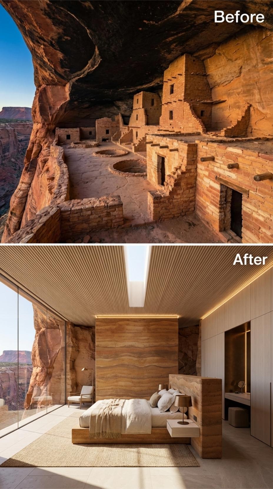Warm Wood, Canyon Light, and a Bed Built for the Edge of the World