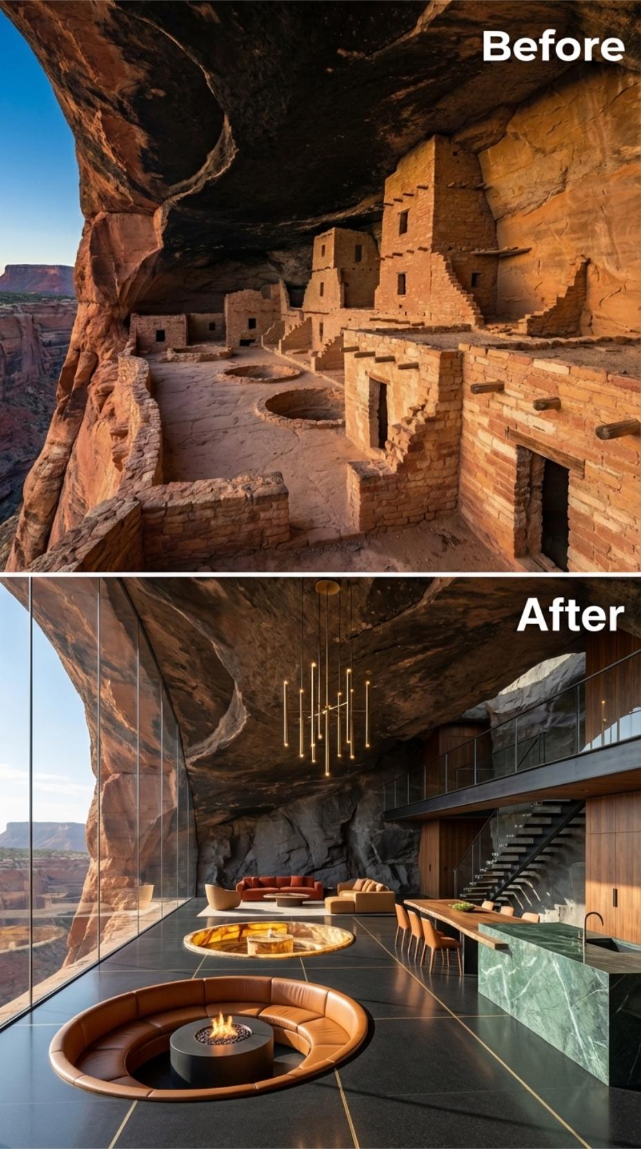 The Conversation Pit Drops the Social Zone Below the Floor