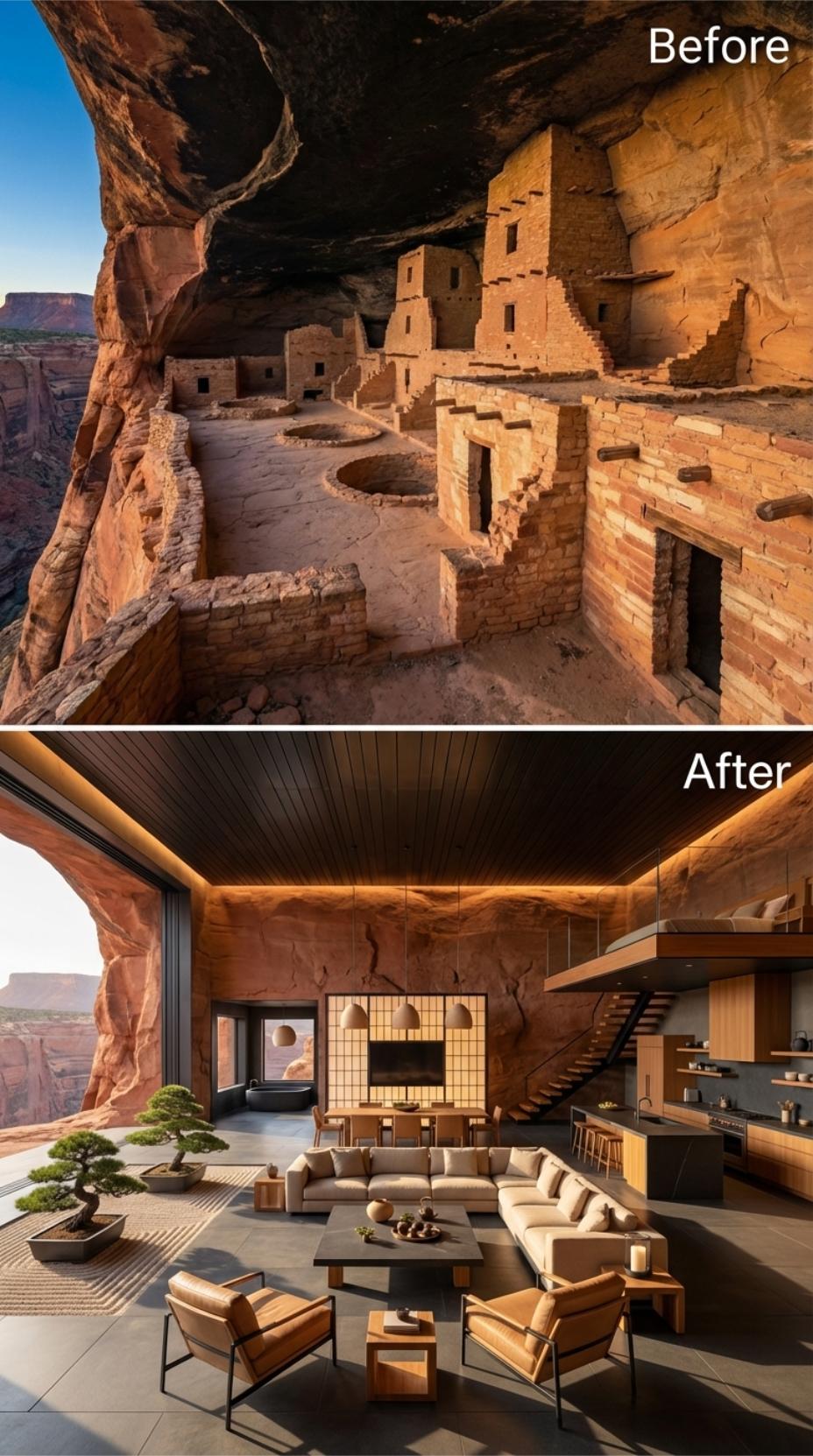 A Bonsai-Style Tree Brings the Canyon Down to Furniture Scale