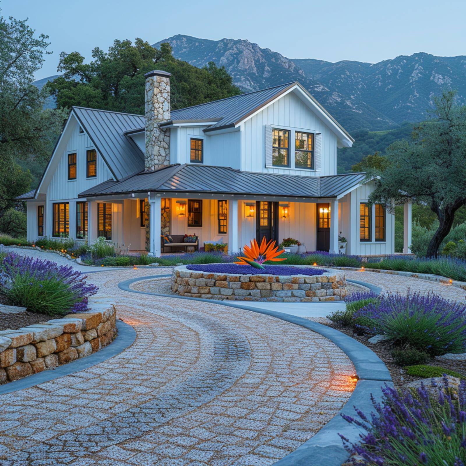 Lavender Borders, Gravel Arcs, and a Bird of Paradise That Refuses to Be Ignored