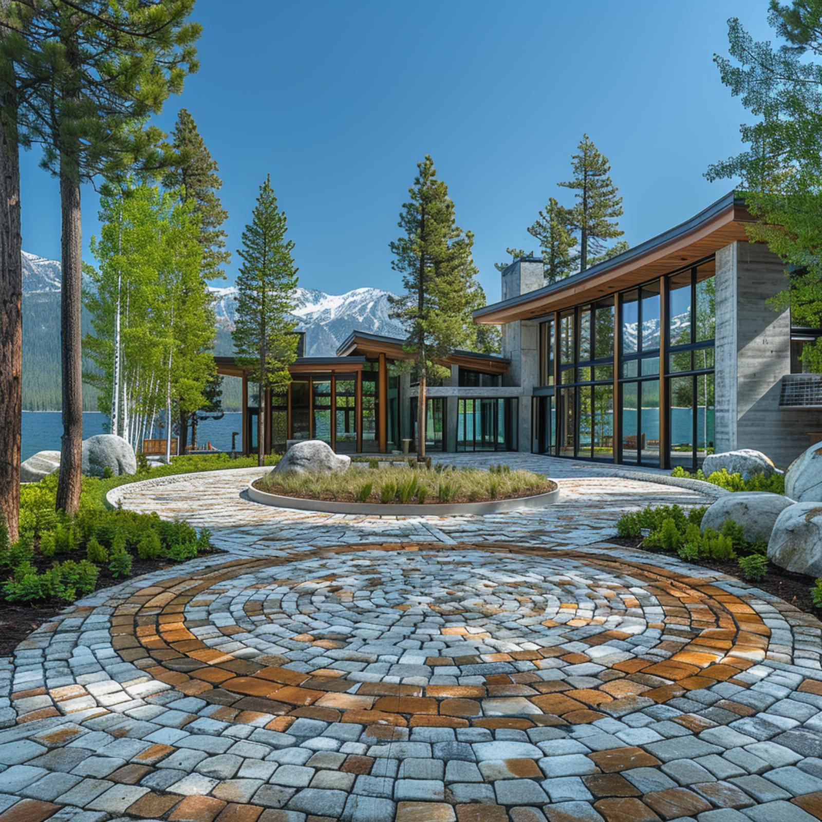 Cobblestone Spirals and Snow-Capped Views — Lake Tahoe Entry Done Right