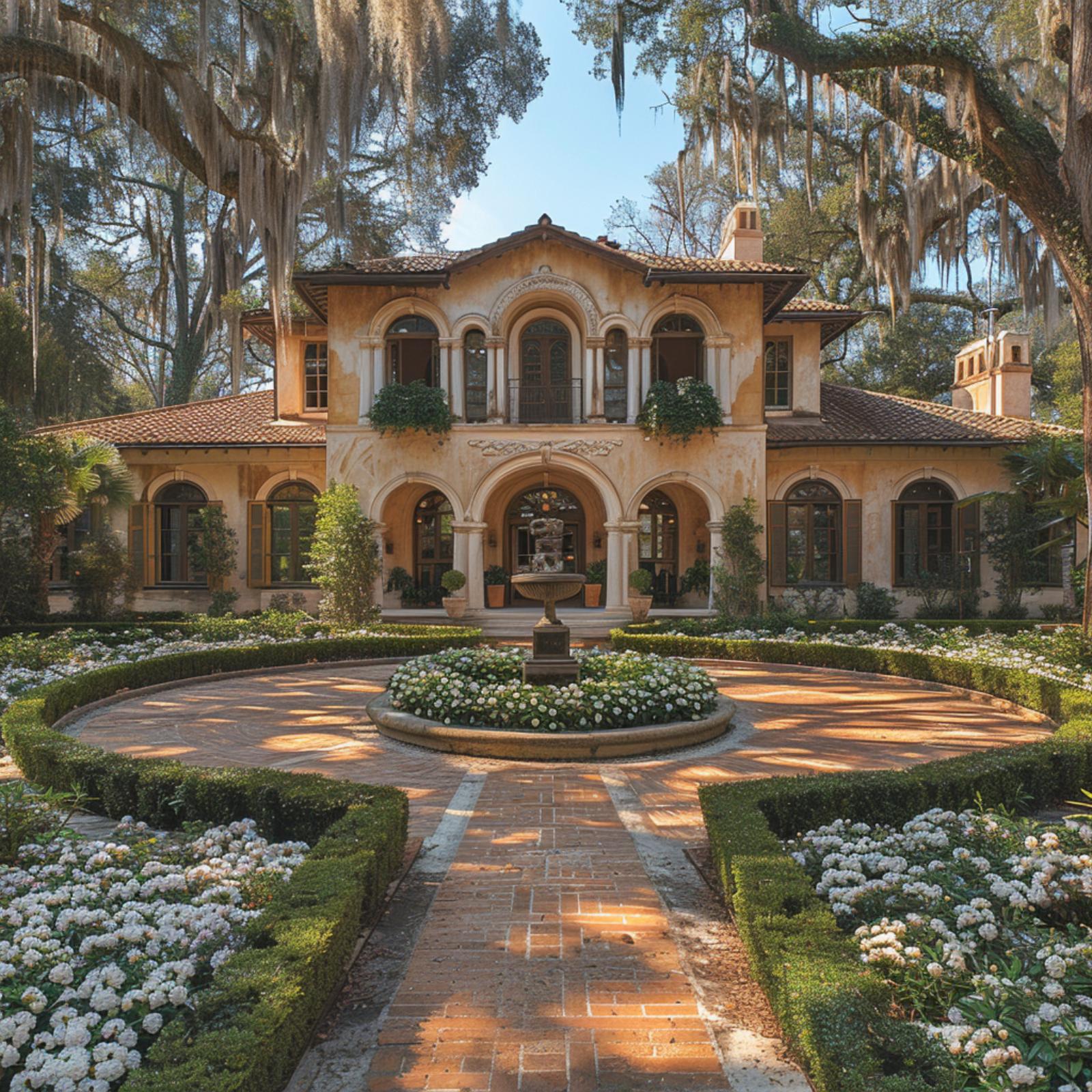 Live Oaks, Spanish Moss, and a Circular Entry That Earns Every Inch