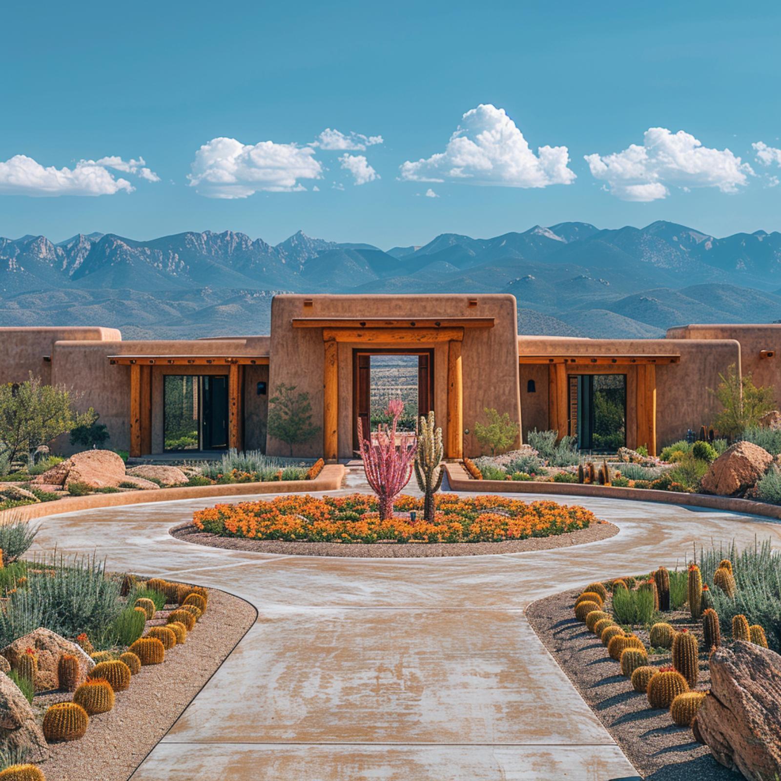 Adobe Walls, Barrel Cactus Borders, and a Roundabout Built for the Desert Sun