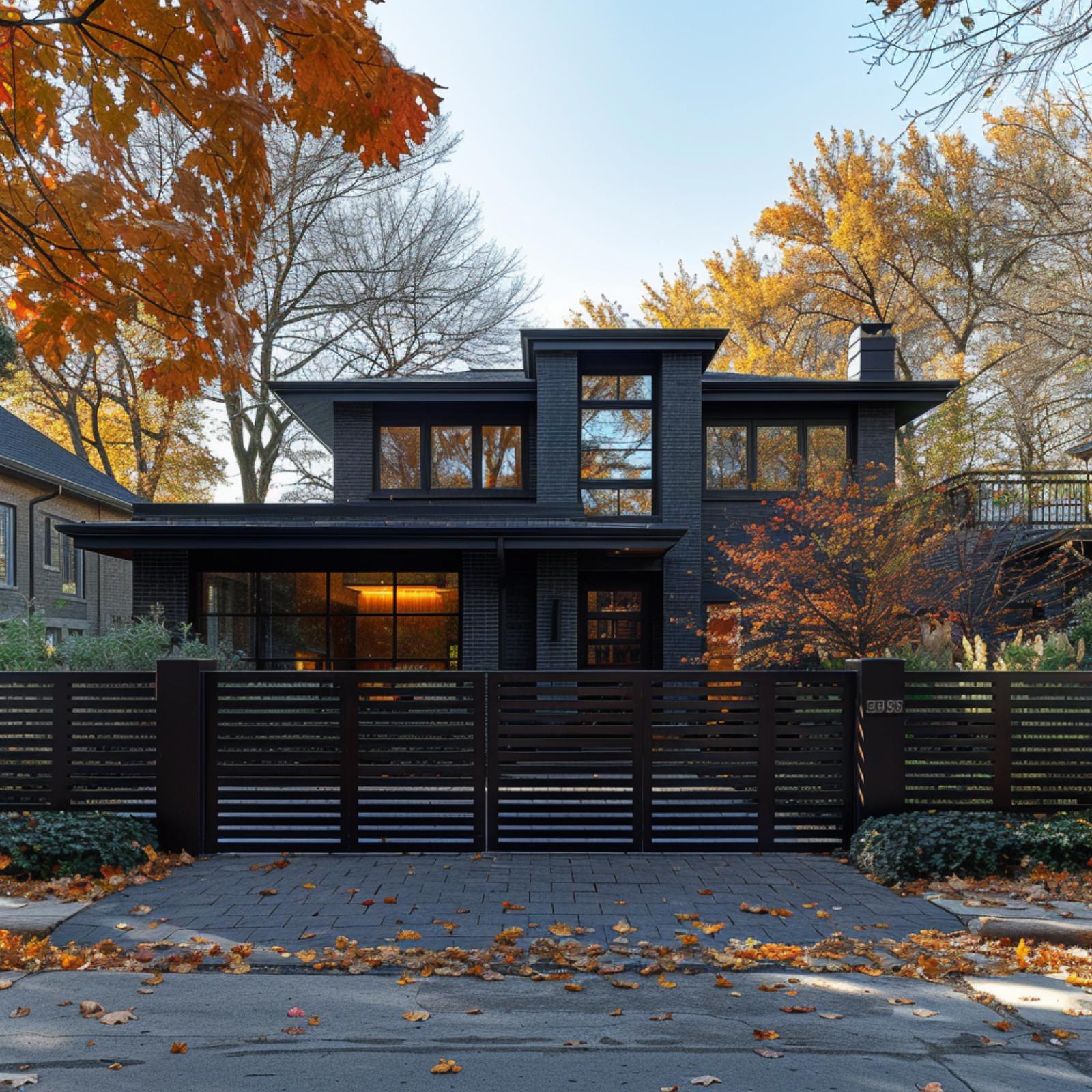 Dark Brick, Horizontal Slats, and a Gate That Actually Earns Its Place