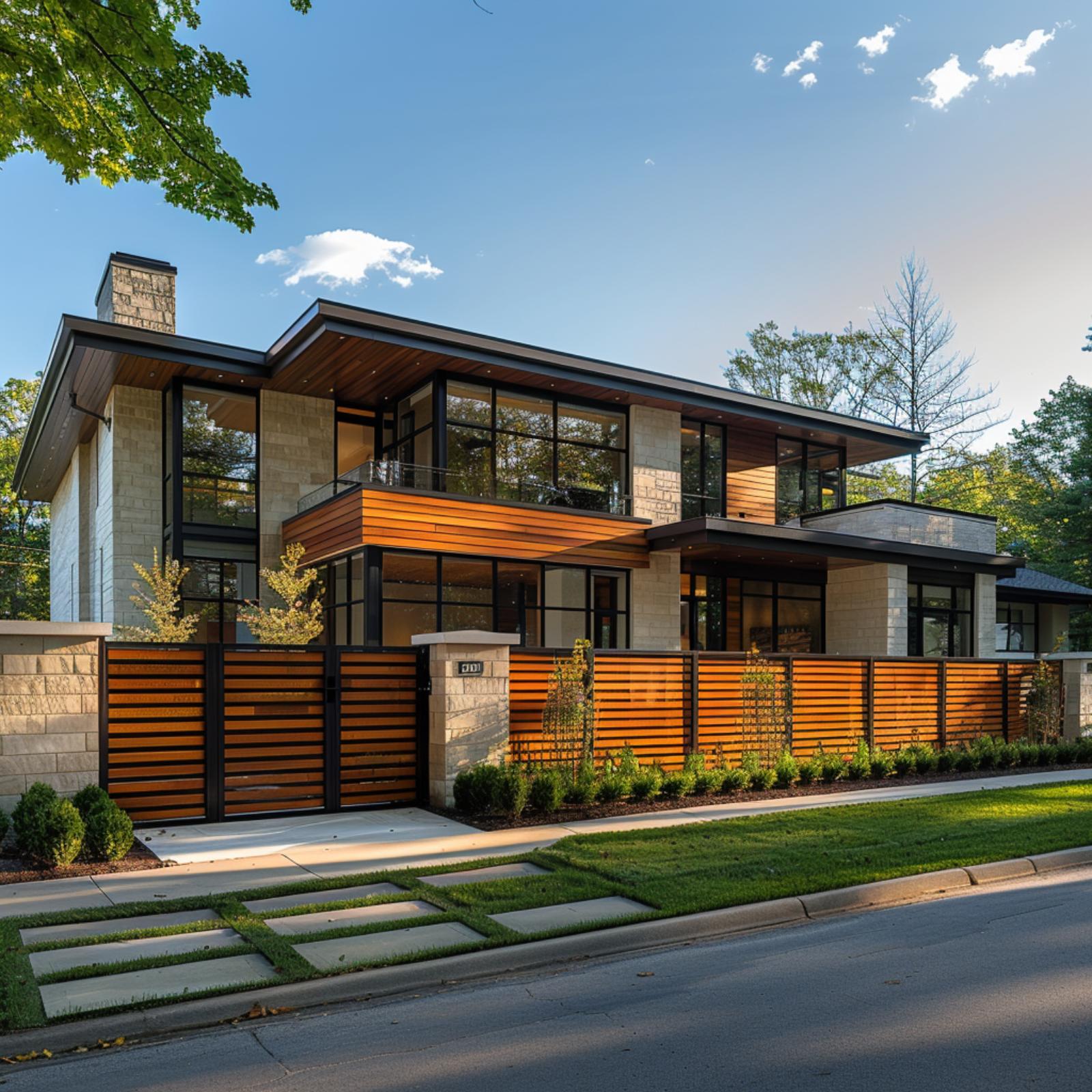 Stone, Cedar Slats, and a Front Fence That Makes the Whole Street Make Sense