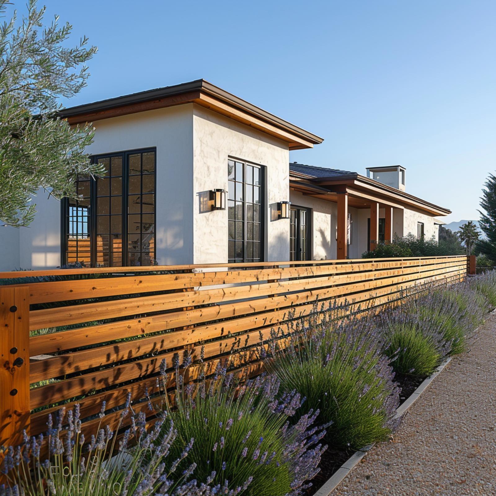 Warm Cedar Rails, Lavender, and a Fence That Earns Its Place in the Design