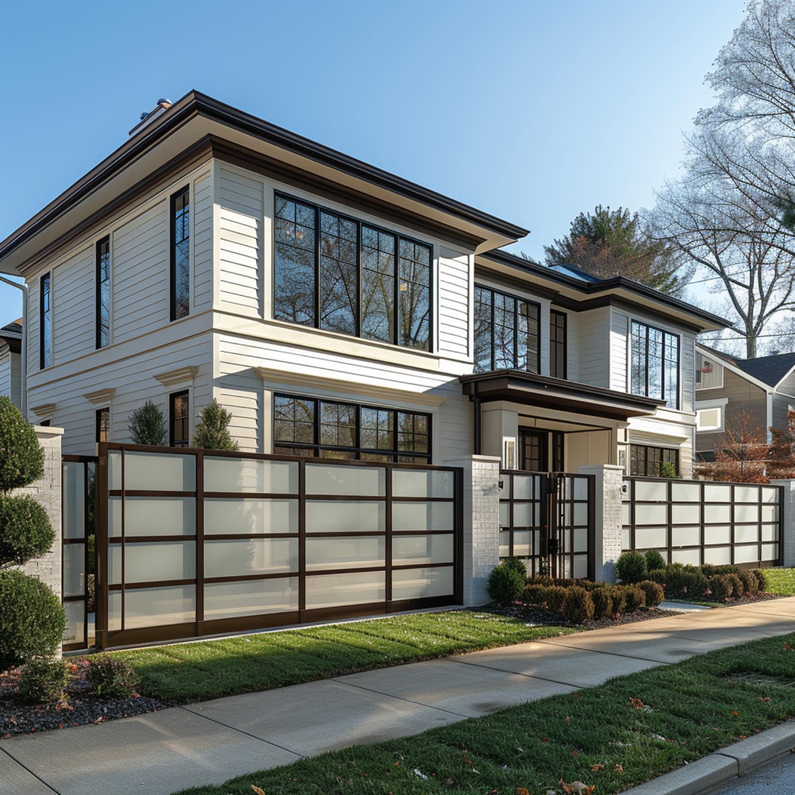 Frosted Glass Panels, Bronze Steel Frames, and a Gate That Finally Answers the House