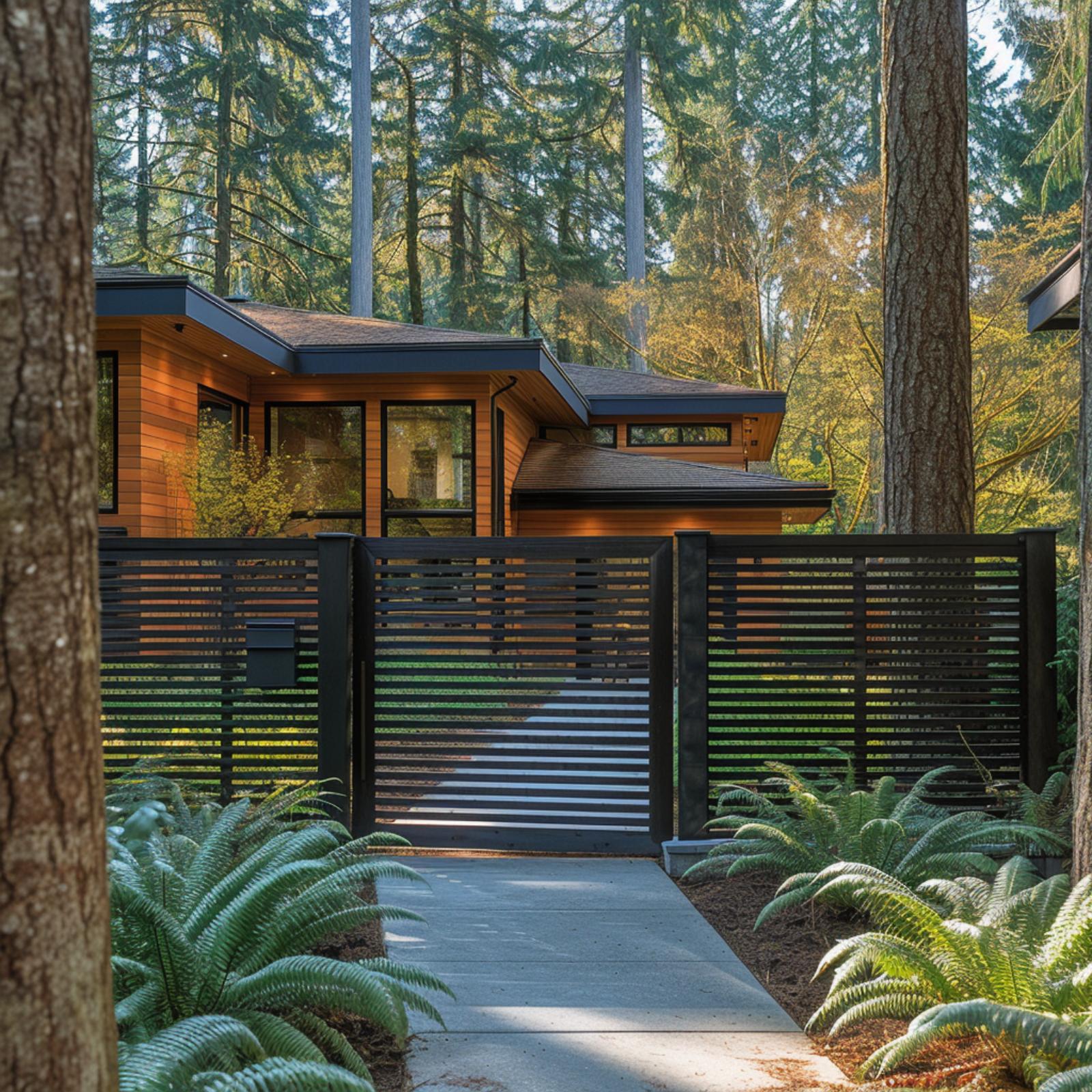 Cedar Siding, Fern Beds, and the Gate That Locks the Whole Look In