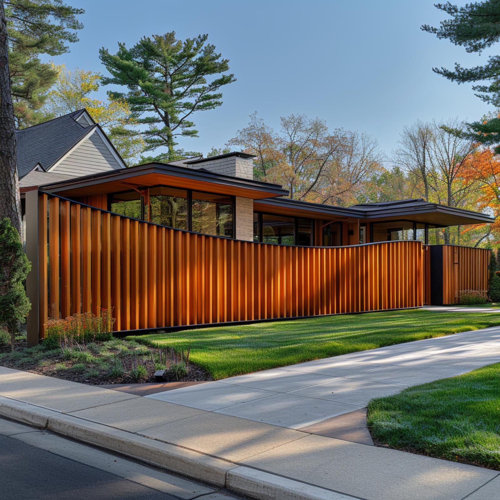 Vertical Cedar Slats, a Curved Fence Line, and One Property That Finally Reads as Whole