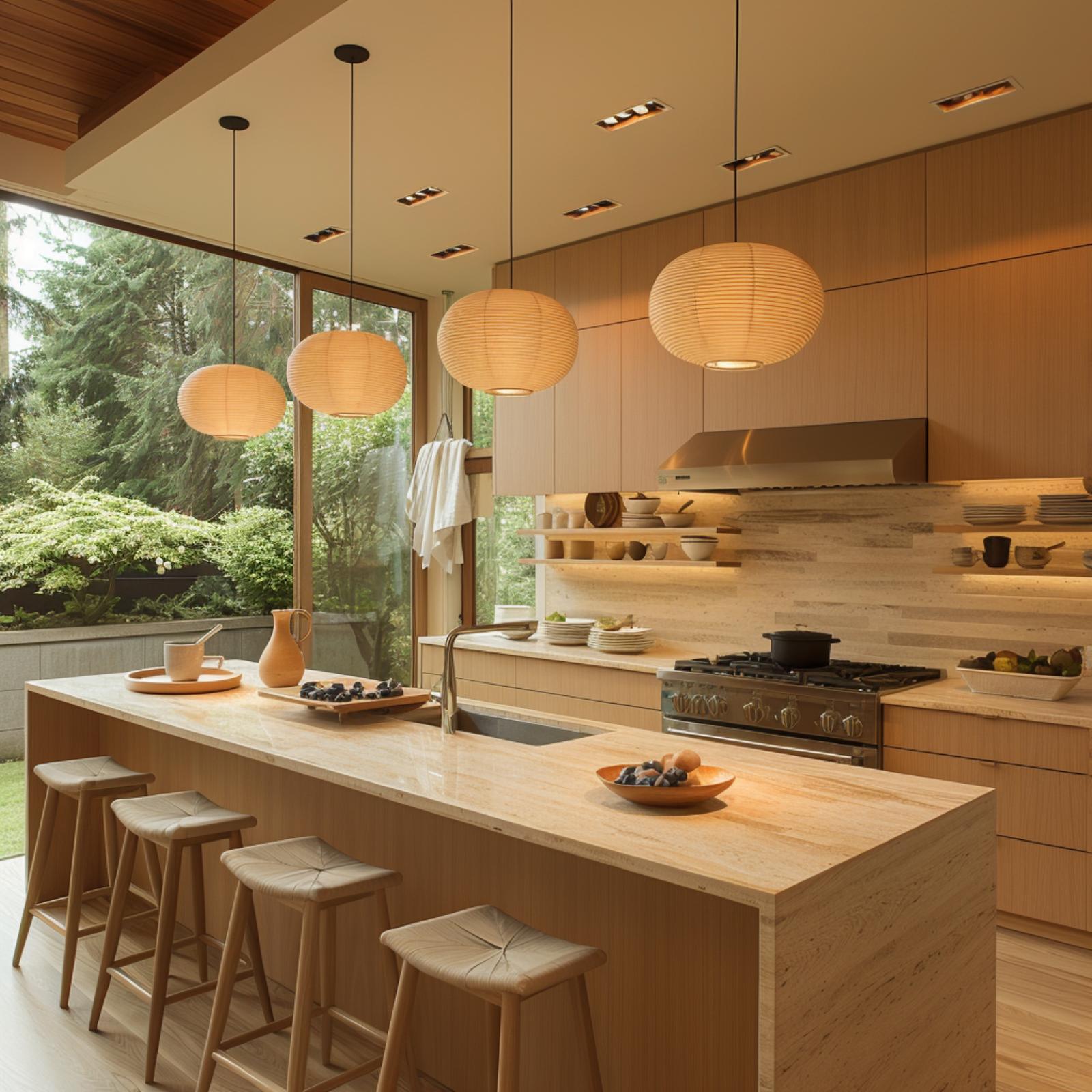 Paper Lanterns and Pale Maple Make Warmth Look Inevitable