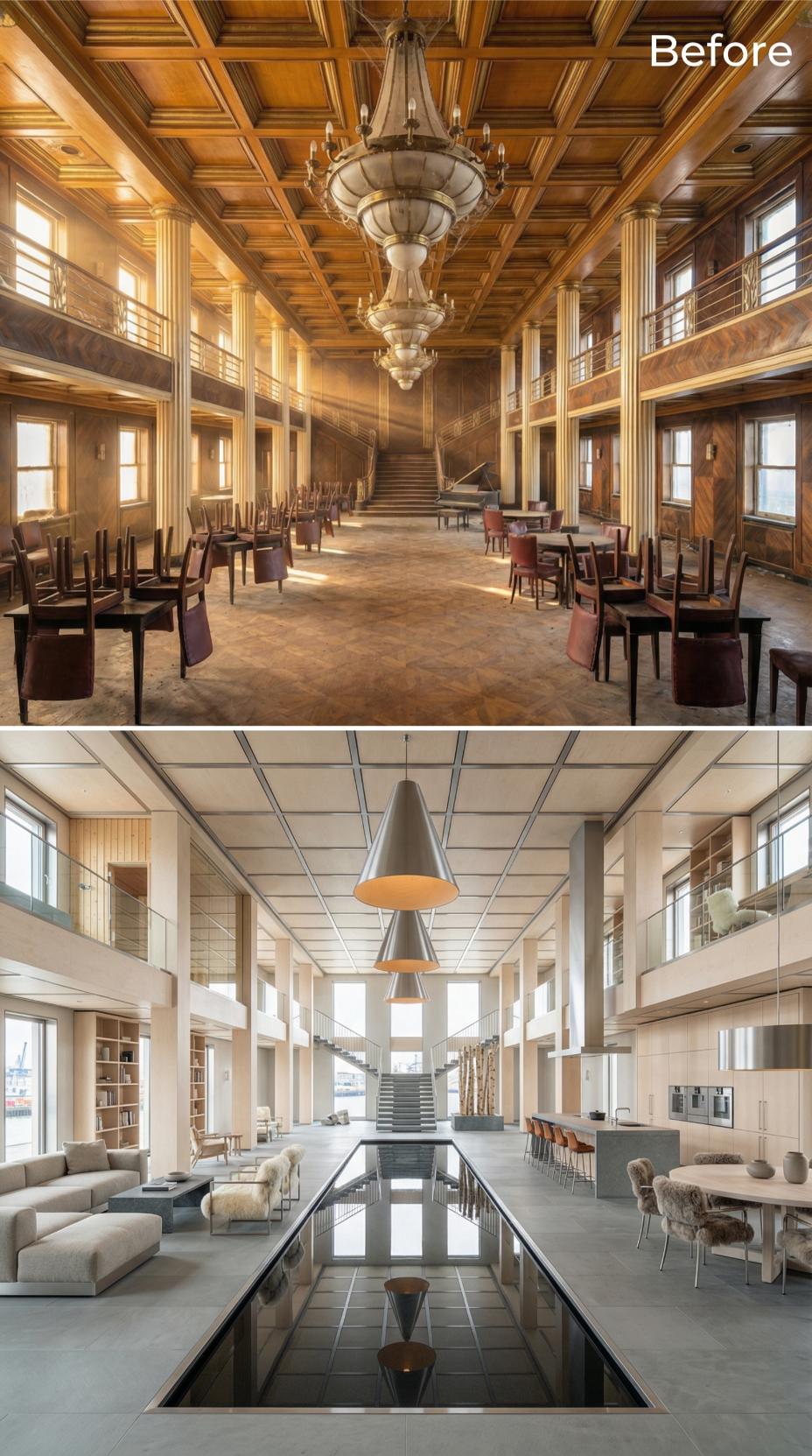 Pale Limestone, a Lap Pool Down the Center, and Zero Nostalgia for the Original Ballroom
