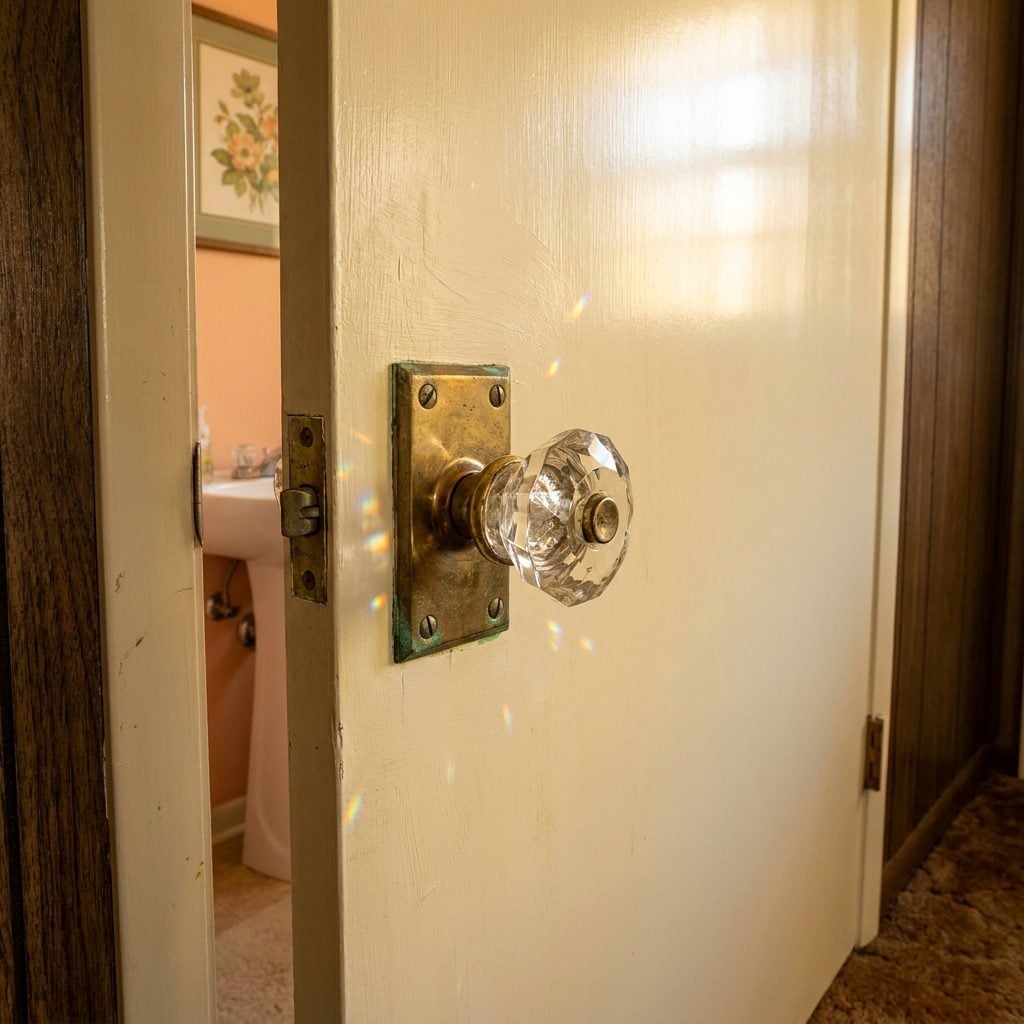 Faceted Crystal-Look Plastic Doorknobs That Were Always Slightly Sticky