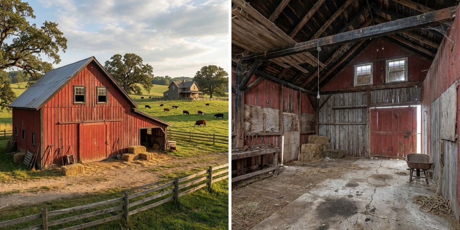They Have a Dilapidated Red Barn on Their Property But No Clue What To Do. We Took a Photo and Asked AI. These are the 34 Before & After Designs