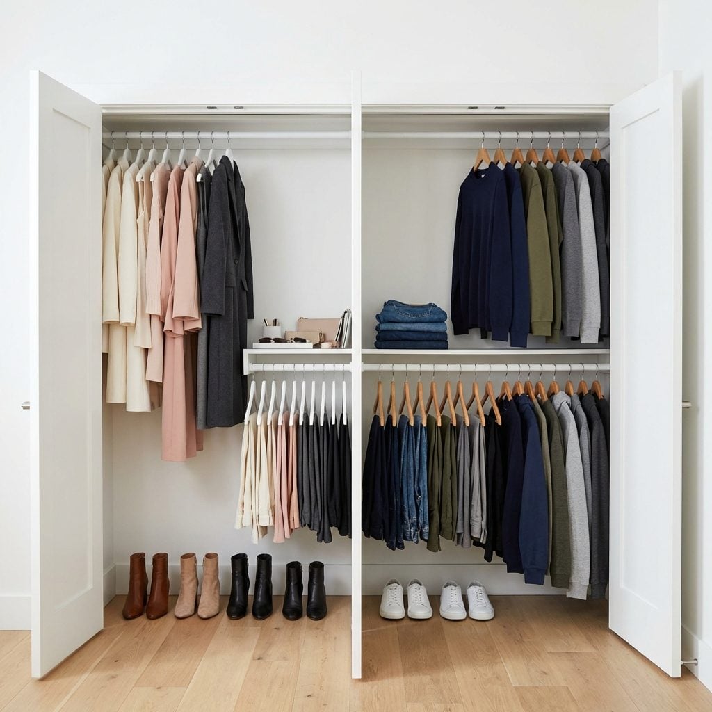 The Surprising Thing a Shared Closet With Zero Shared Items Says About the Relationship
