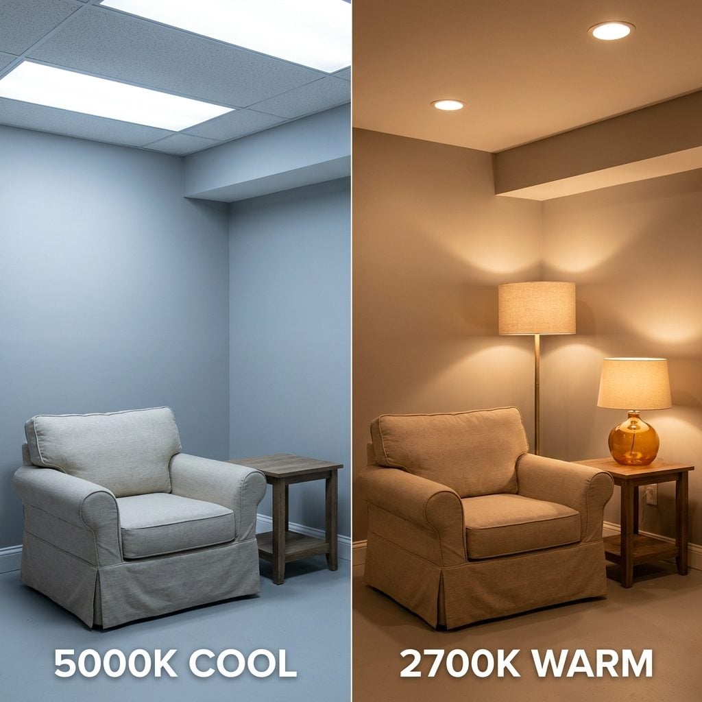 The Color Temperature Mistake That Makes Every Basement Feel Like a Waiting Room
