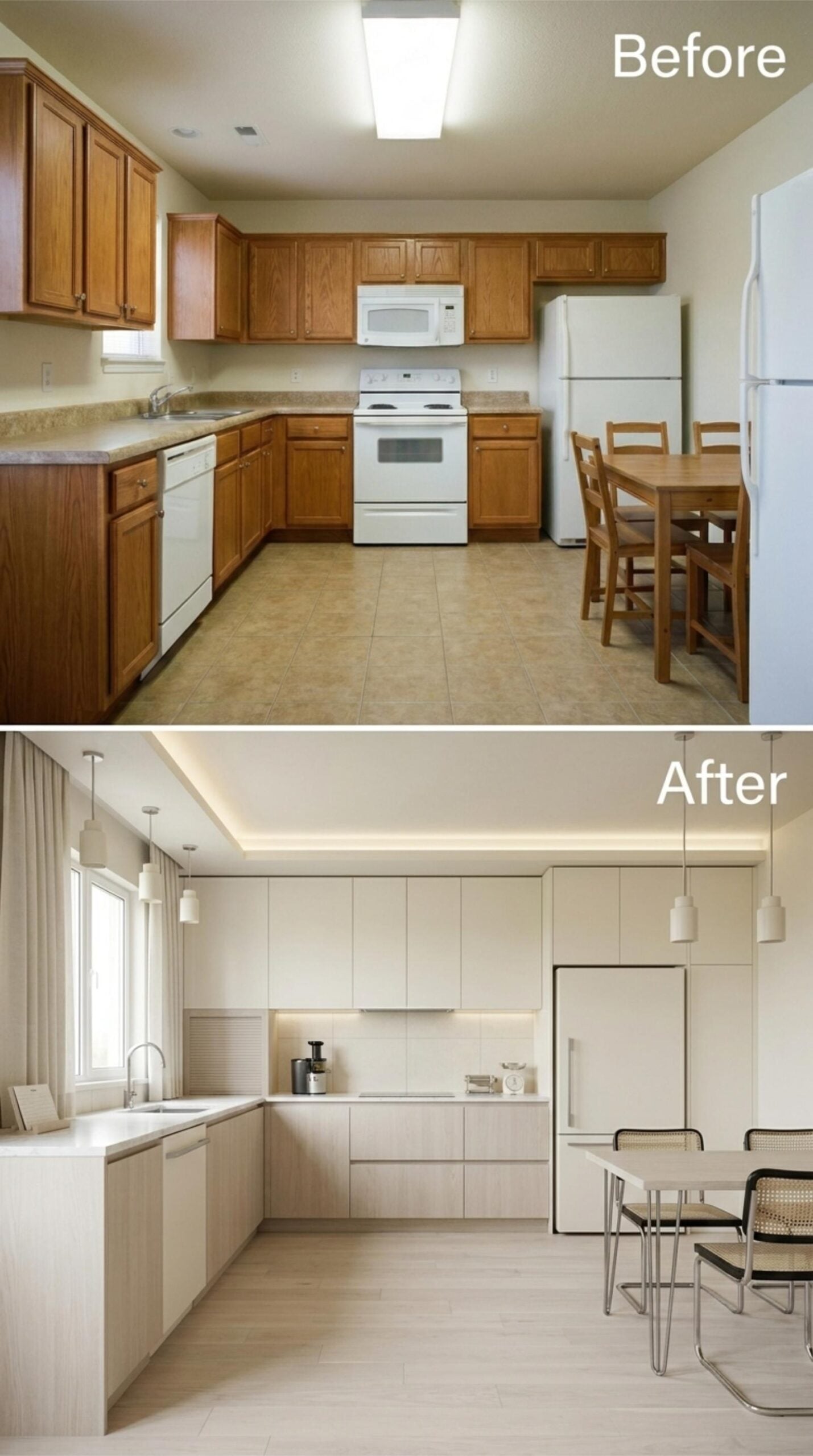 Flat-Front Cabinets, Cove Lighting, and a White Palette That Actually Has Somewhere to Go