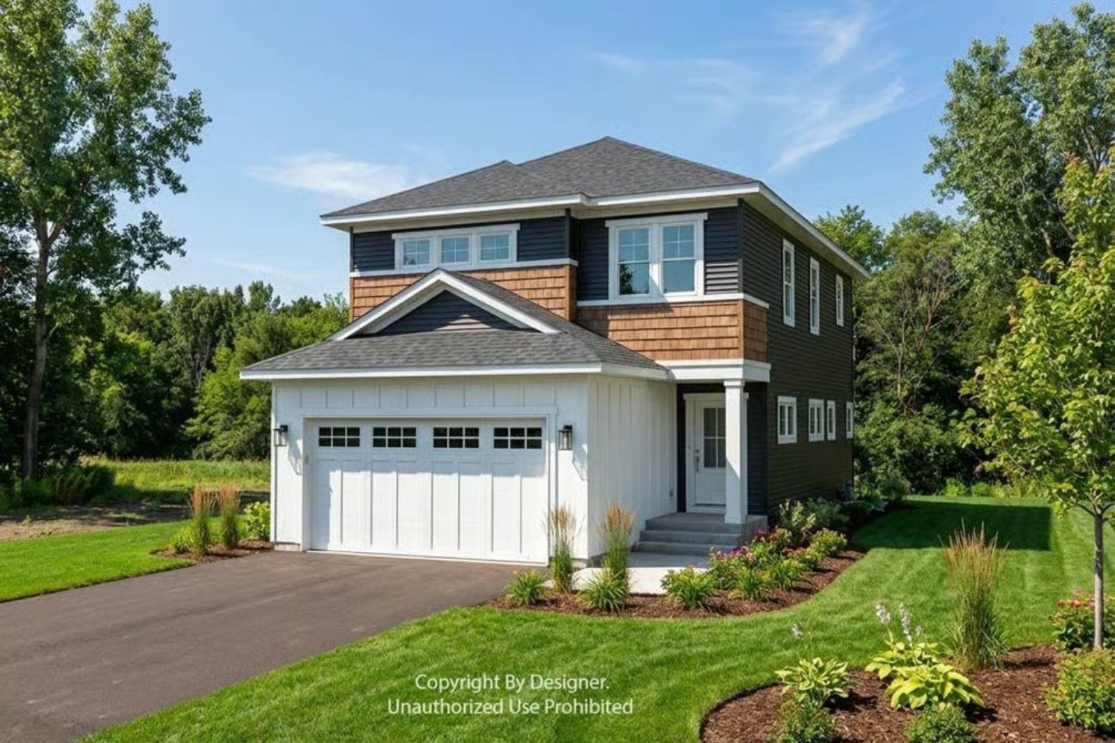 Traditional-Style 3-Bedroom Home with Loft and Narrow Footprint (Floor Plan)