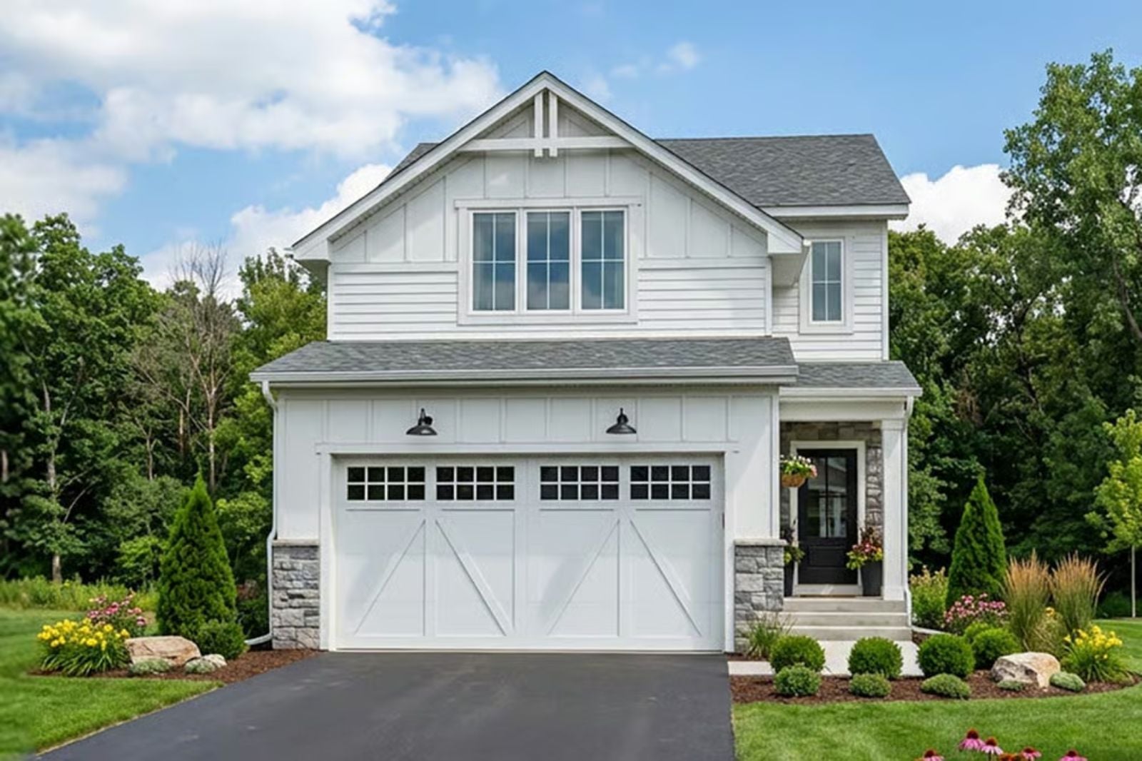 4-Bedroom Modern Farmhouse with Open Living Space and Double Garage (Floor Plan)