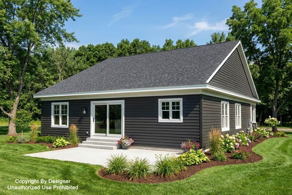 Dark Siding Done Right on a Compact Traditional Build