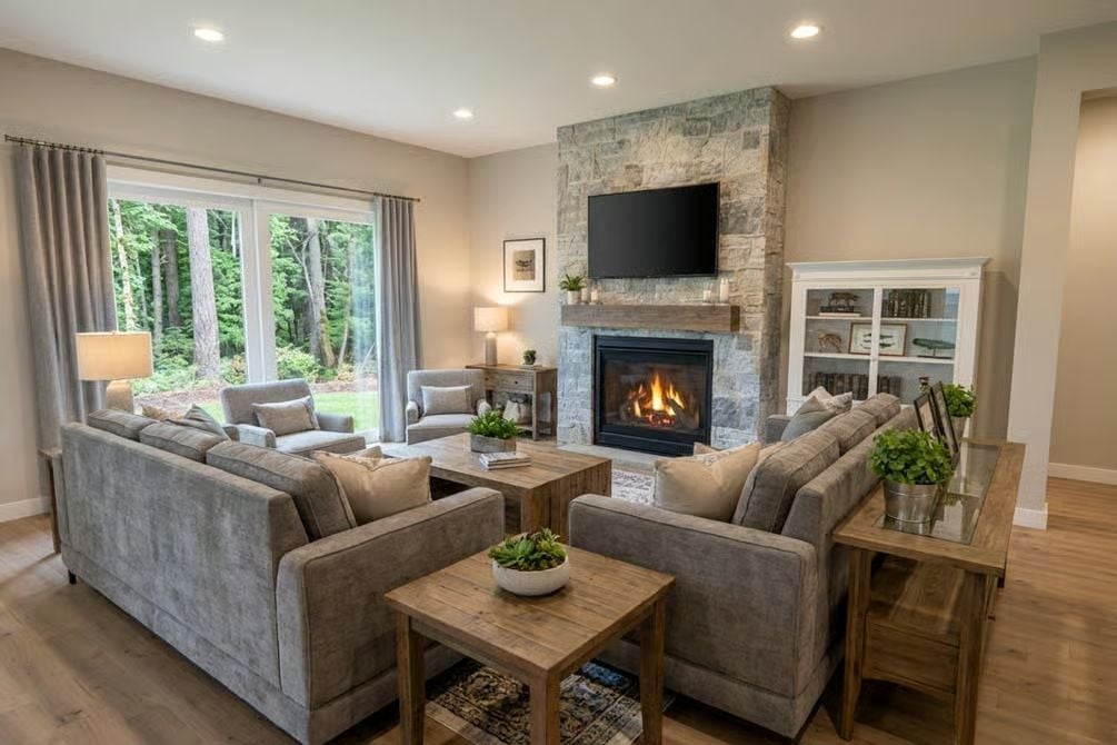 Stone Fireplace Wall That Earns Every Inch of Attention