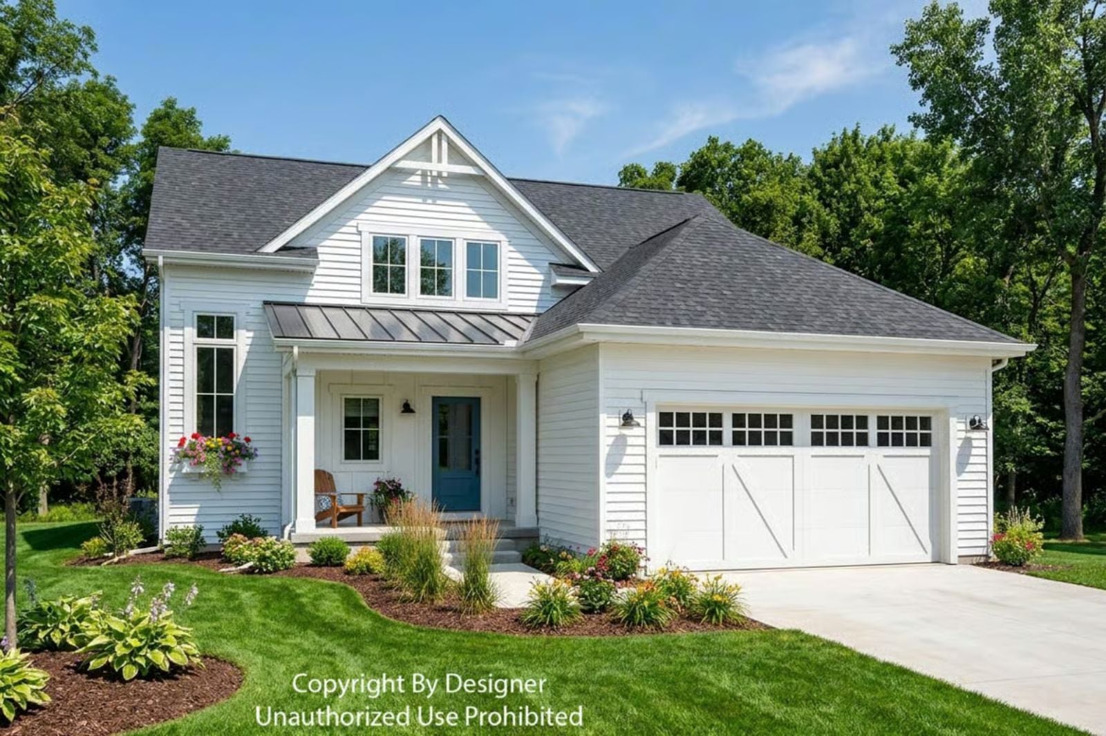 Modern Farmhouse-Style 3-Bedroom Home with Covered Patio and Loft (Floor Plan)