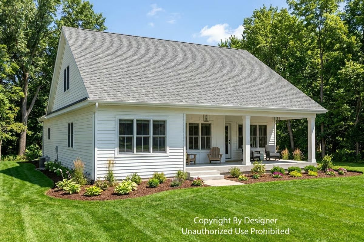 White Lap Siding and a Covered Porch That Actually Gets Used