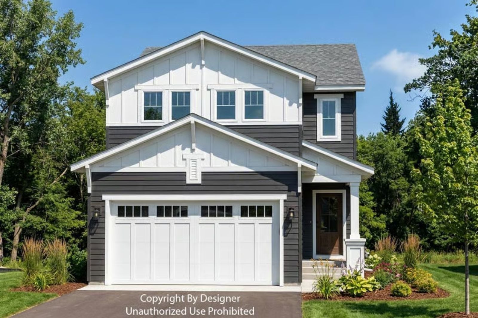 3-Bedroom Modern Farmhouse with Loft and Narrow Footprint (Floor Plan)